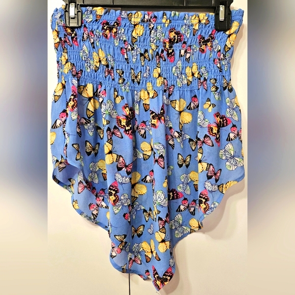 Wild Fable blue Butterfly Tube Top Size XS Woman's - Picture 1 of 10